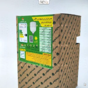 جعبه اطلاعات لامپ استوانه 40 وات پارس شعاع